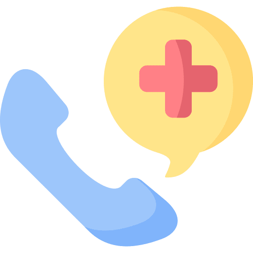 Emergency call call center telephone security icon