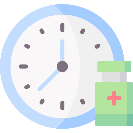 Medicine clock remedy routine icon