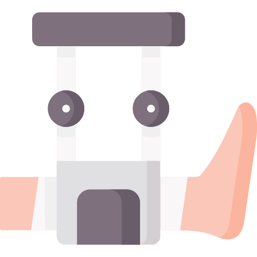 Broken leg broken leg bandage injured icon