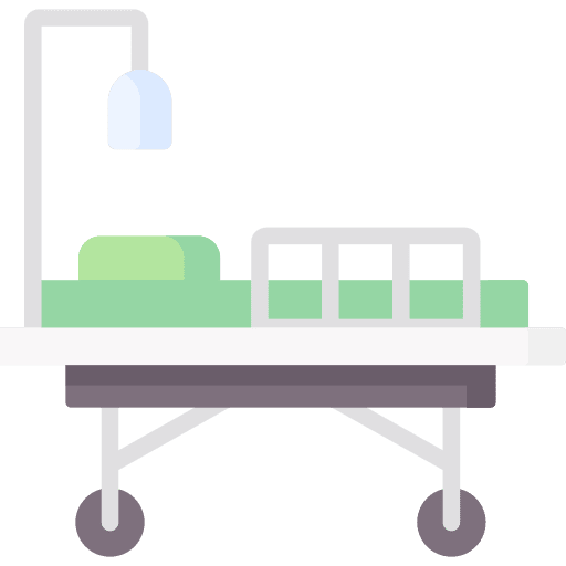 Medical stretcher healthcare and medical medical assistance medical stretcher icon