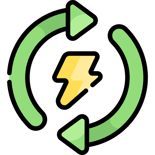 Renewable energy power technology eco friendly icon