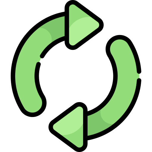 Reuse sign ecologism circular arrows icon