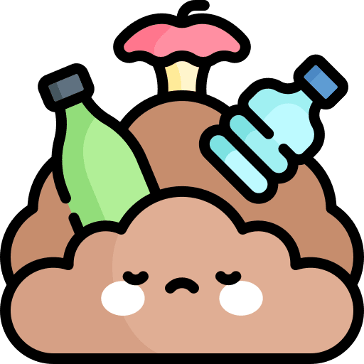 Waste rubbish pollution dirty icon
