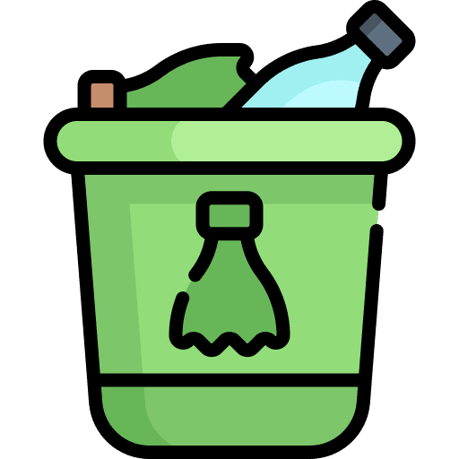 Glass bin ecological sustainability recycle icon