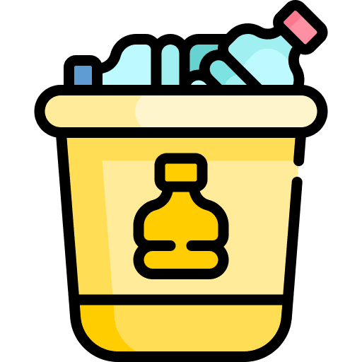 Plastic bin zero waste industry plastic icon