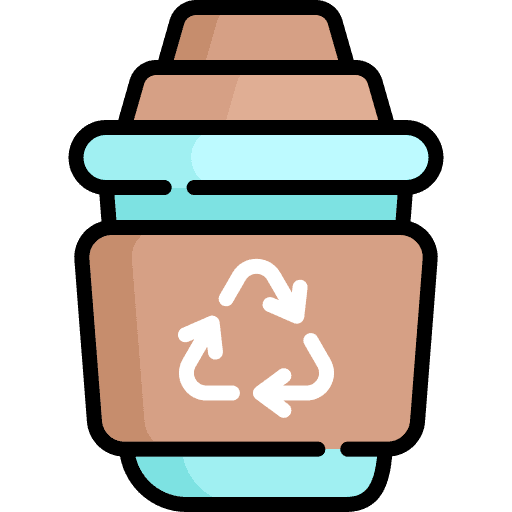 Coffee cup ecology and environment reusable coffee cup icon