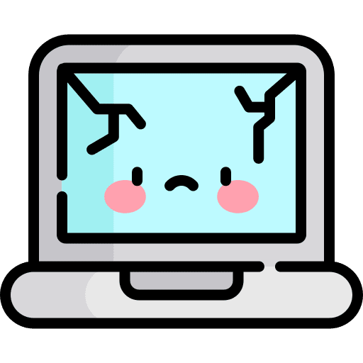 Laptop waste garbage computer icon