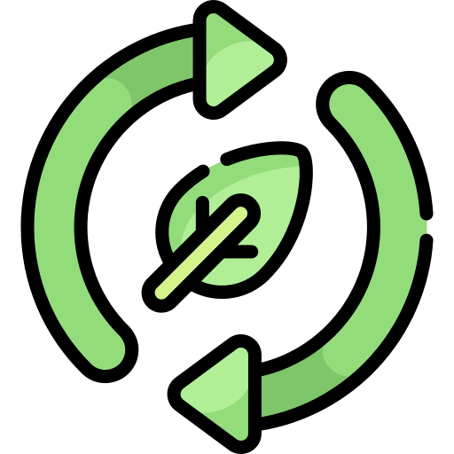 Recycle sign ecology and environment leaf icon