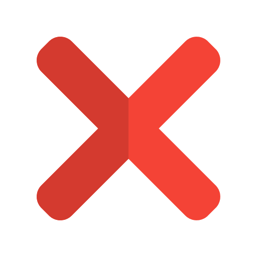 Crossed decline multiply cross out icon