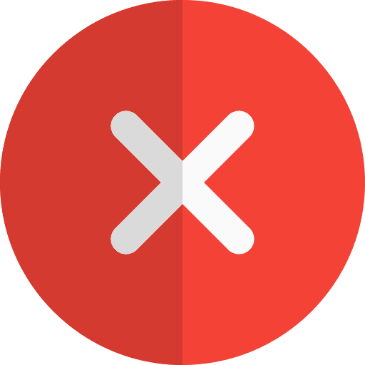 Delete erase button circle icon