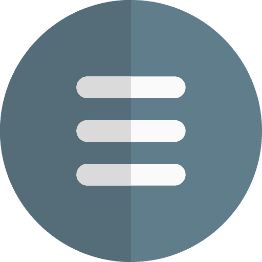 Hamburger circle open menu menu icon