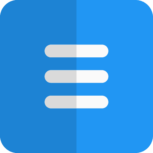 Square open menu hamburger square icon