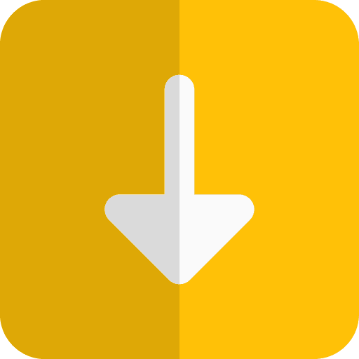 Down arrow arrow pointing navigational icon