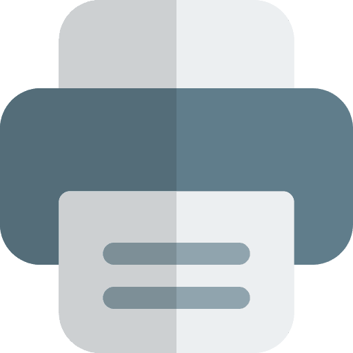 Printer button electronics symbol icon