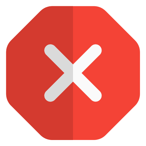 Clear equis cross remove icon