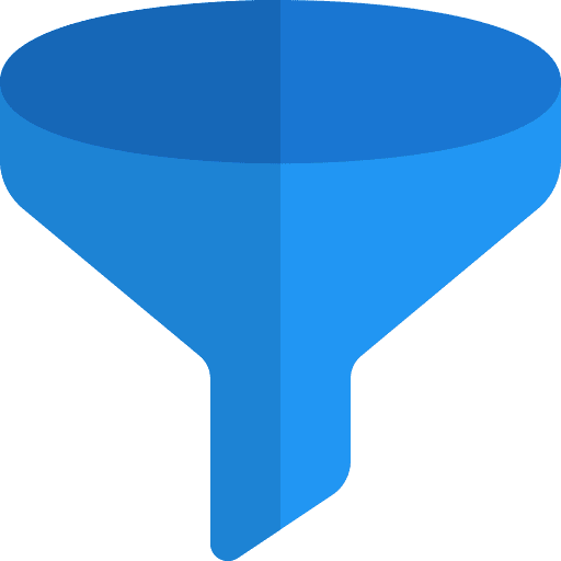 Funnel filtering shape ui icon