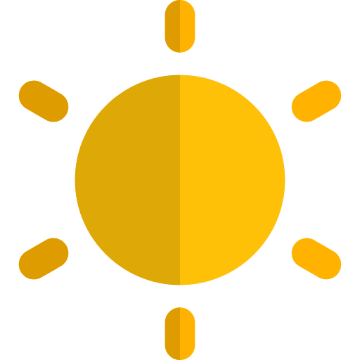 Brightness sun bright light icon