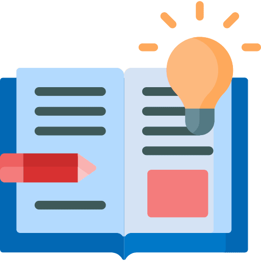 Open book study learning interesting icon