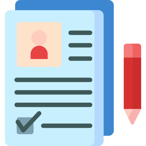 Registration candidate profile registration icon