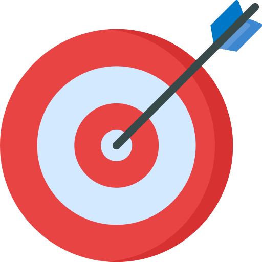 Target objective arrow sports and competition icon