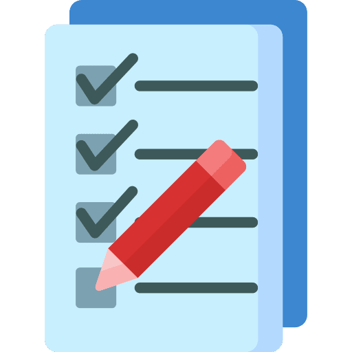 Checklist work order conclusion appraisal icon