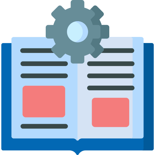 Guide manual education open book icon