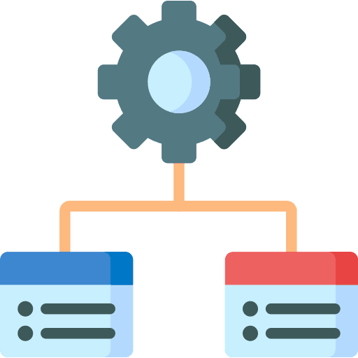 Organize option gear seo and web icon