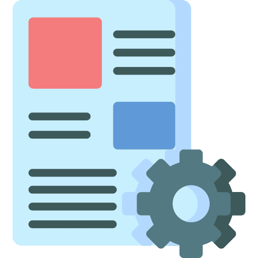 Project cogwheel setting paper icon