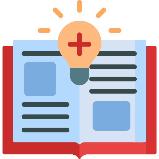 Open book education idea light bulb icon
