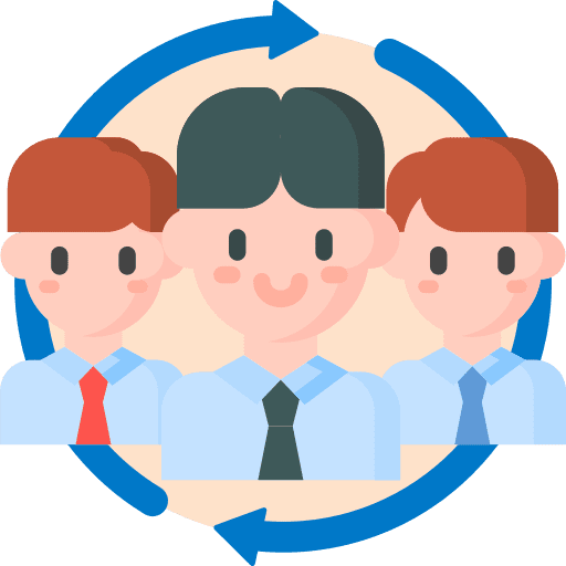 Teamwork business and finance management collaboration icon