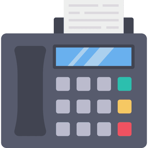 Landline phone telephone fax icon