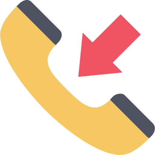 Incoming call phone receiver incoming call communications icon