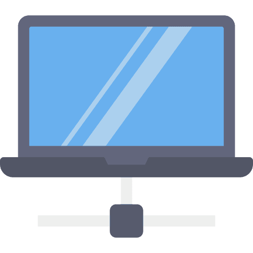 Laptop screen laptop user social media icon