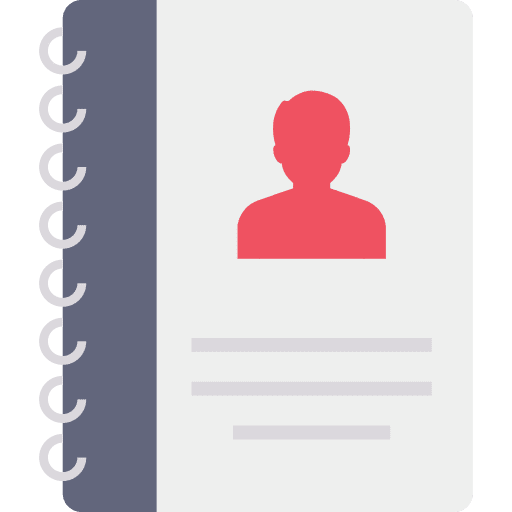 Phone book contact person notepad phone icon