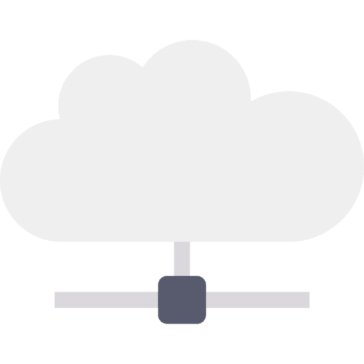 Cloud computing technology network cloud icon