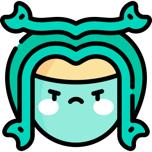 Medusa fairy tale snakes greek icon