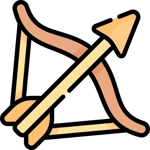 Bow and arrow archery weapon bow and arrow icon