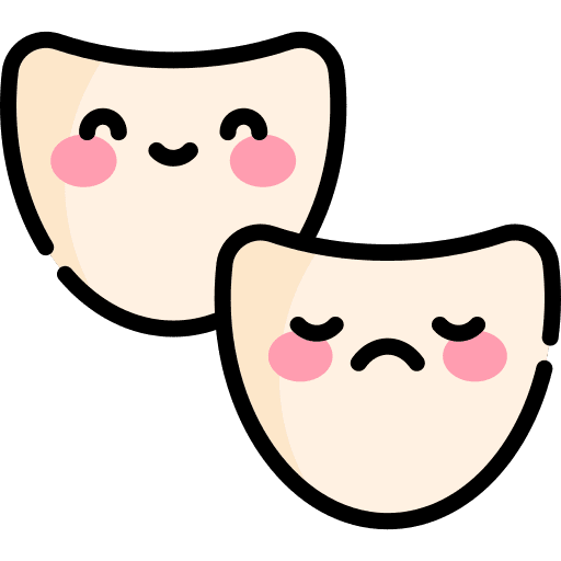 Theater comedy theater tragedy icon