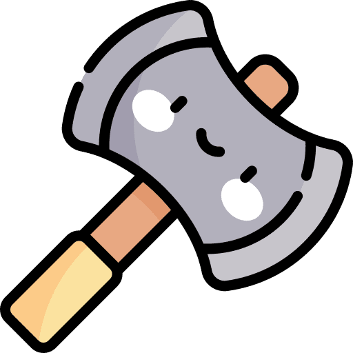 Axe woodcutter builder axe icon