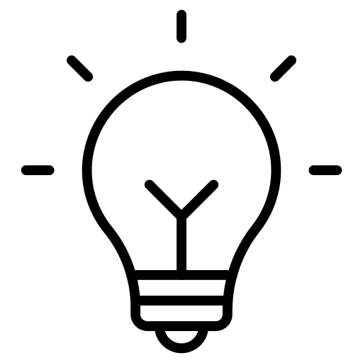 Bulb light conclusion lamp icon