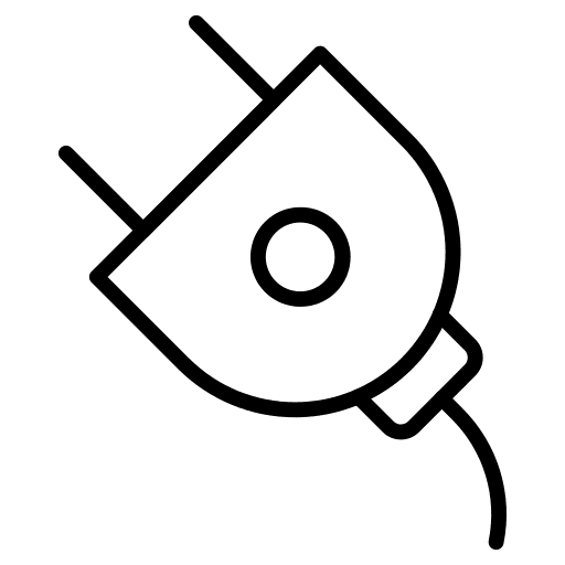 Cord plug cord socket icon