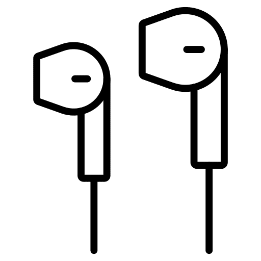 Earphone electronics headphones technology icon