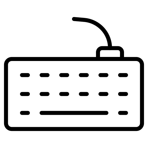 Keyboard hardware typing keyboard icon
