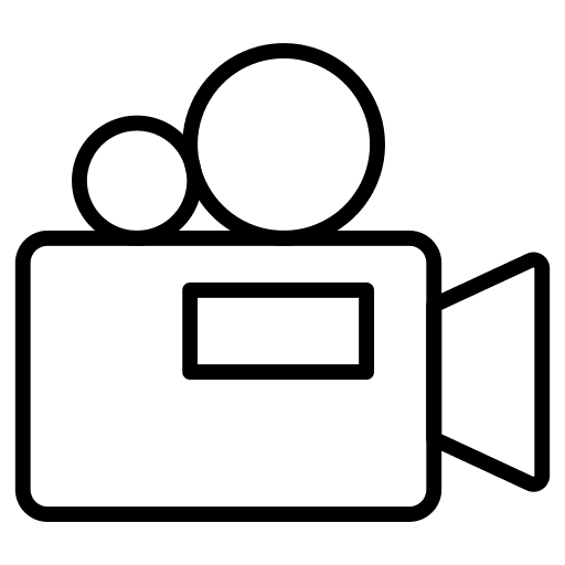 Movie camera electronic movie camera video icon