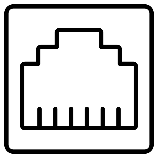 Port connection connected internet icon