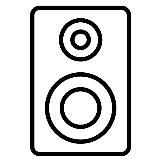 Woofer audio loudspeaker sound icon