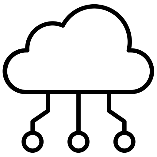Cloud connection drive hosting icon