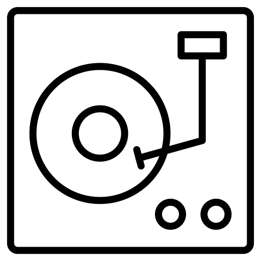 Gramophone audio electronics music icon