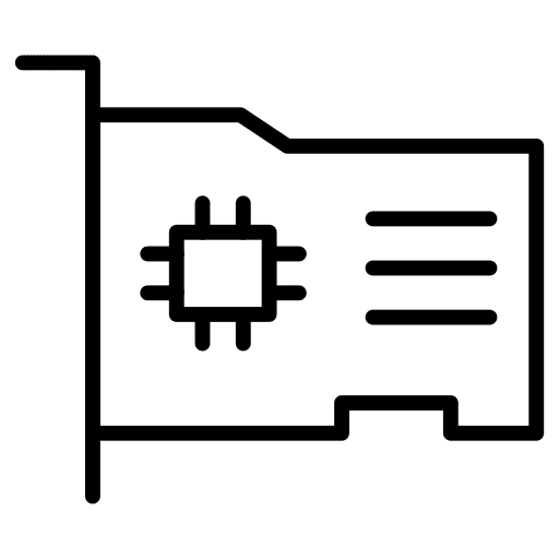 Graphic card display graphic card device icon