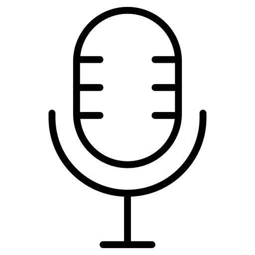 Mic voice recorder electronic microphone icon